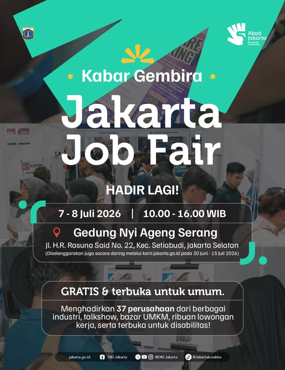 Job Fair Kabupaten Madiun 2026 (Suku Dinas TKTE Wilayah Kabupaten Madiun Barat) : 7-8 Juli 2026