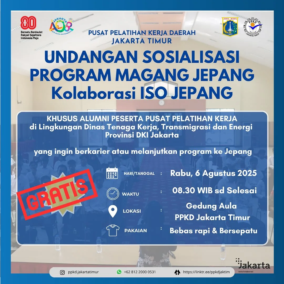 UNDANGAN SOSIALISASI PROGRAM MAGANG JEPANG – PPKD KABUPATEN MADIUN